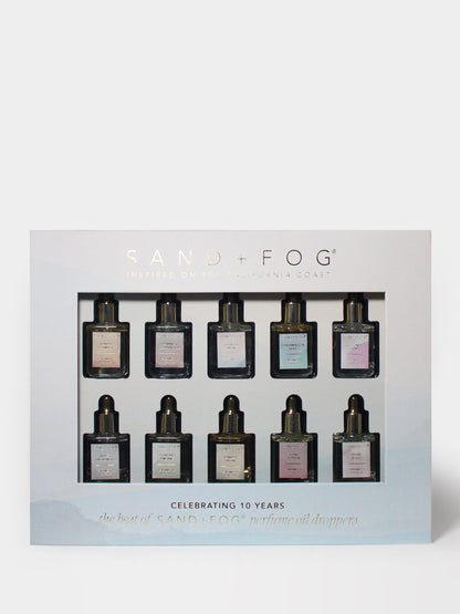 Elegant Ten Year Anniversary Perfume Oil Dropper Set