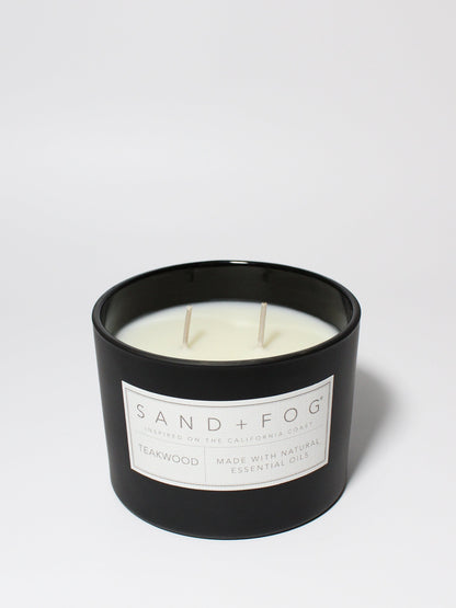 Cozy Teakwood 12 oz scented candle