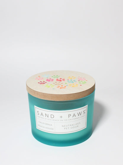 Cozy Sand + Paws California Beach House 12 oz scented candle