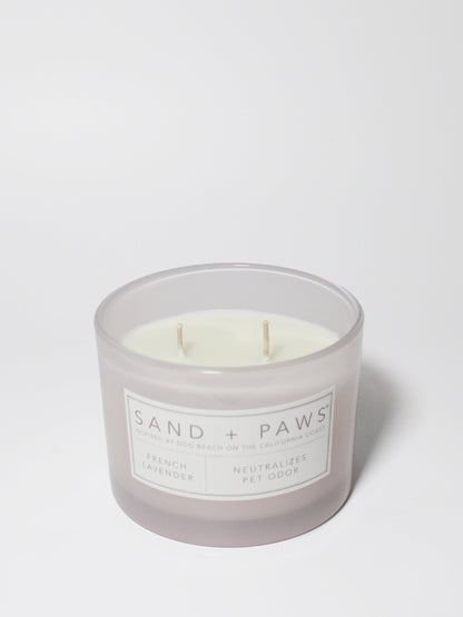 Cozy Sand + Paws French Lavender 12 oz scented candle