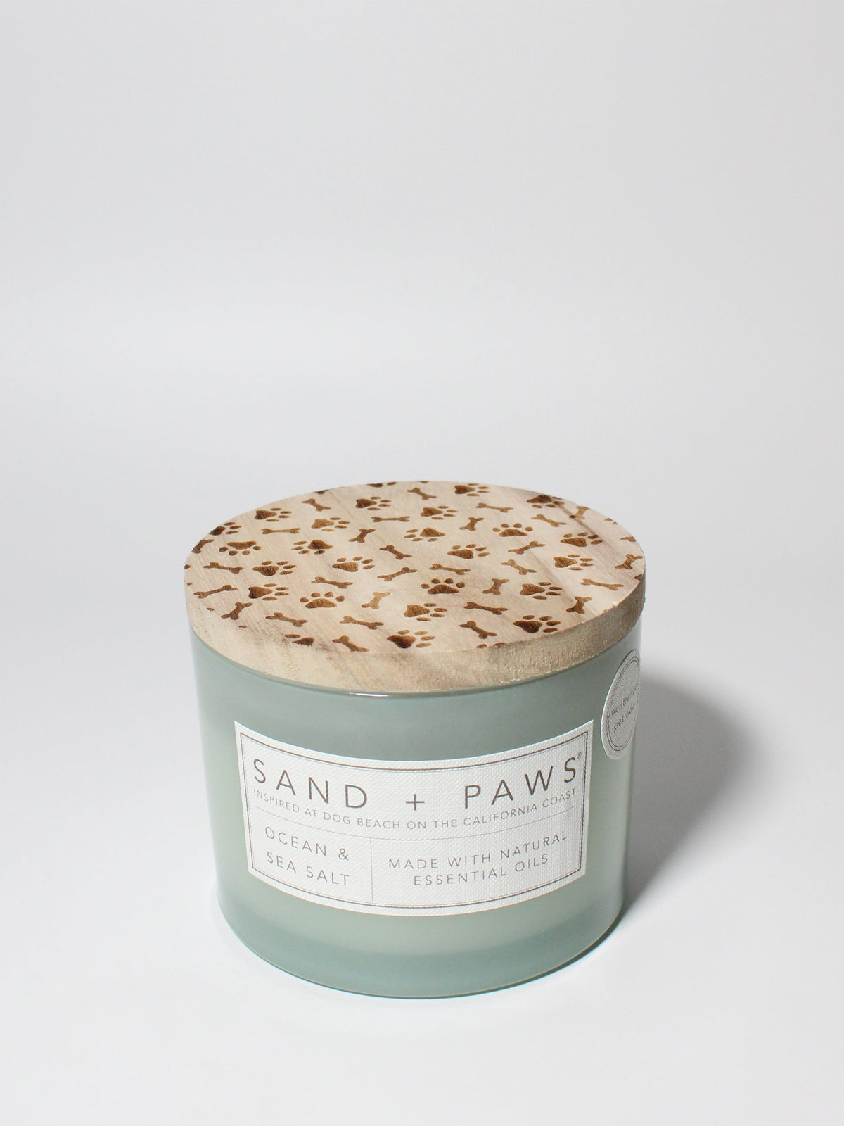 Cozy Sand + Paws Ocean & Sea Salt 12 oz scented candle