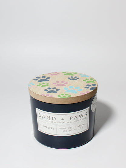 Cozy Sand + Paws Newport 12 oz scented candle