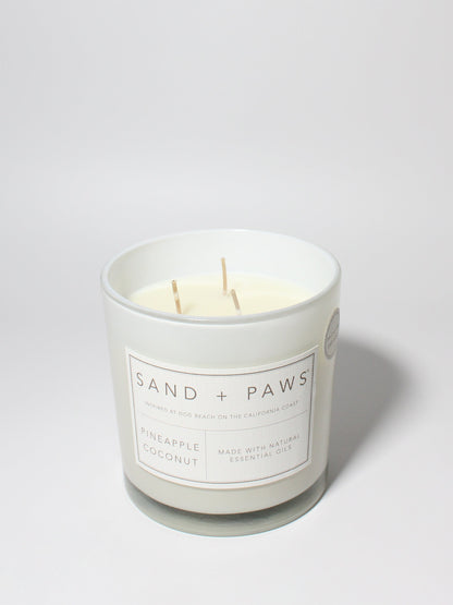 Cozy Sand + Paws Pineapple Coconut 21 oz scented candle