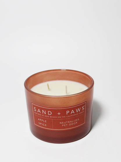 Cozy Sand + Paws Apple Spice 12 oz scented candle