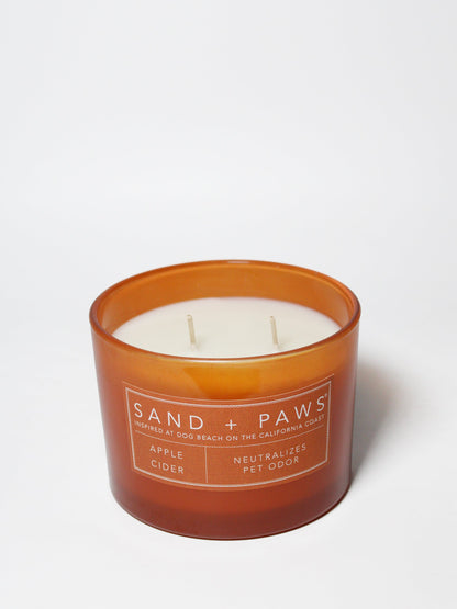 Cozy Sand + Paws Apple Cider 12 oz scented candle