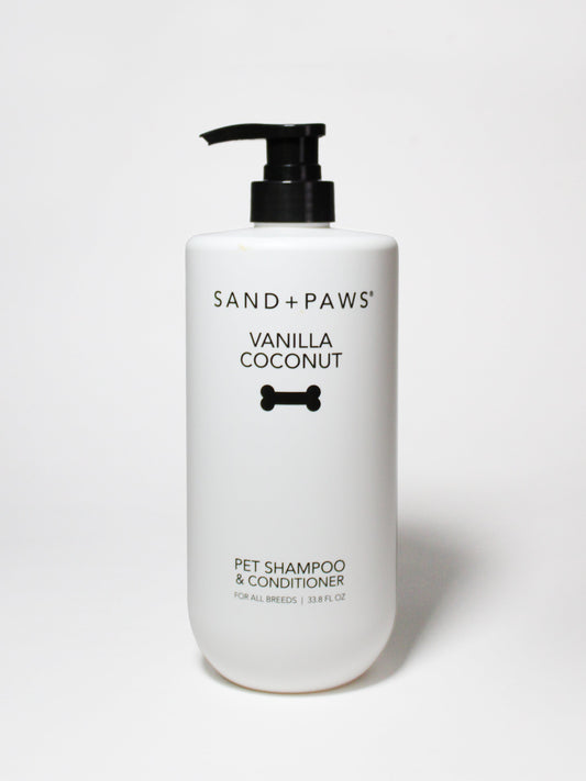 Nourishing Sand + Paws Pet Shampoo & Conditioner - Vanilla Coconut