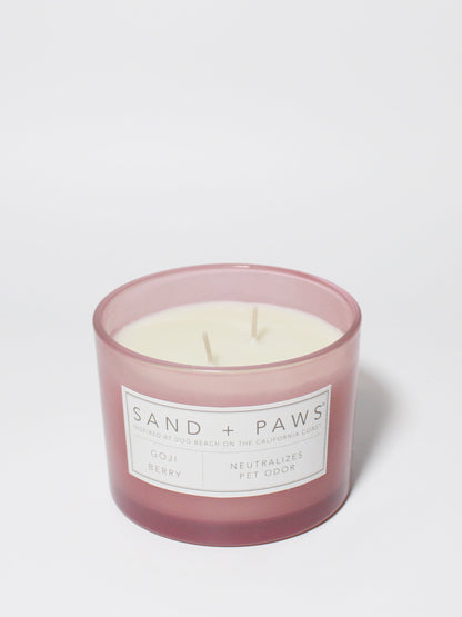 Cozy Sand + Paws Goji Berry 12 oz scented candle