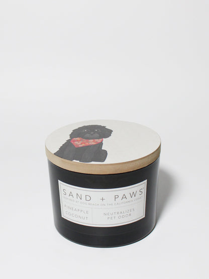 Cozy Sand + Paws Pineapple Coconut 12 oz scented candle