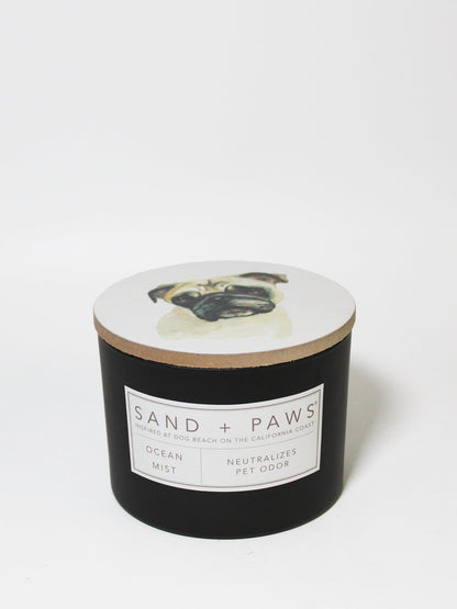 Cozy Sand + Paws Ocean Mist 12 oz scented candle