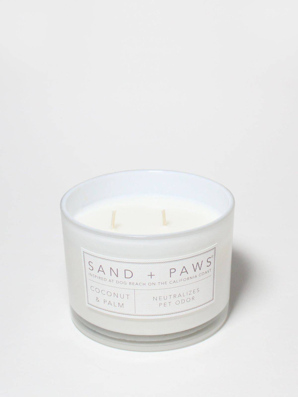 Cozy Sand + Paws Coconut & Palm 12 oz scented candle