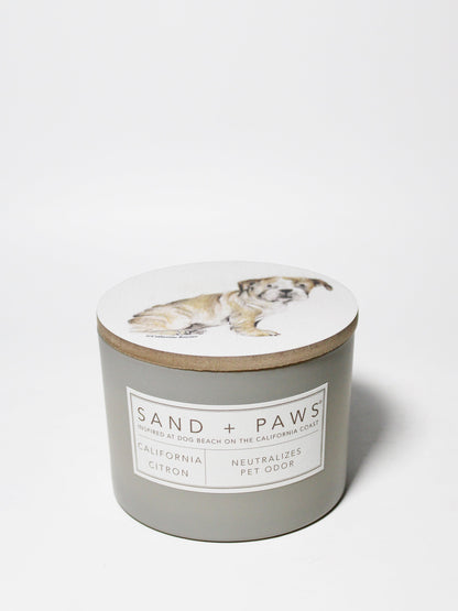 Cozy Sand + Paws California Citron 12 oz scented candle