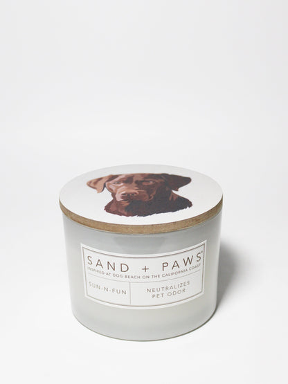 Cozy Sand + Paws Sun-n-Fun 12 oz scented candle