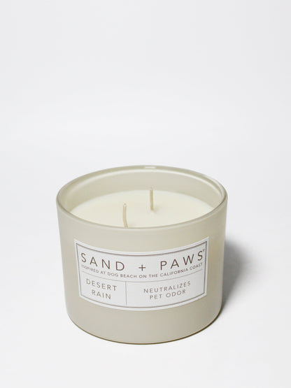 Cozy Sand + Paws Desert Rain 12 oz scented candle