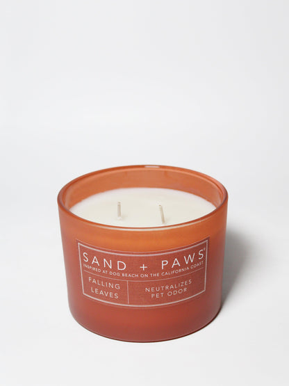 Cozy Sand + Paws Falling Leaves 12 oz scented candle