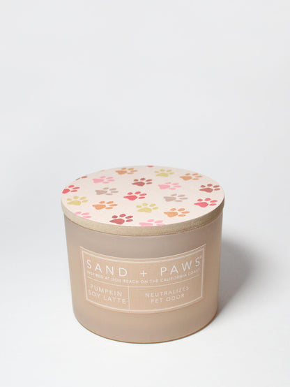 Cozy Sand + Paws Pumpkin Soy Latte 12 oz scented candle