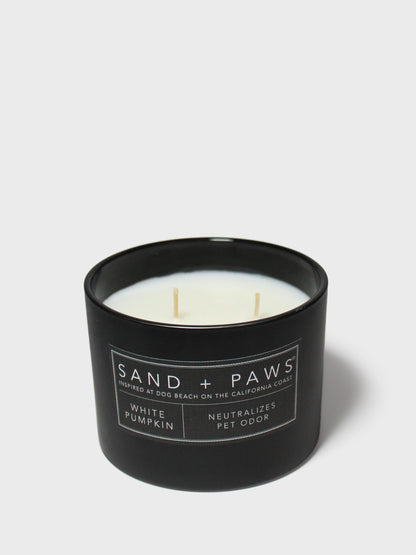 Cozy Sand + Paws White Pumpkin 12 oz scented candle
