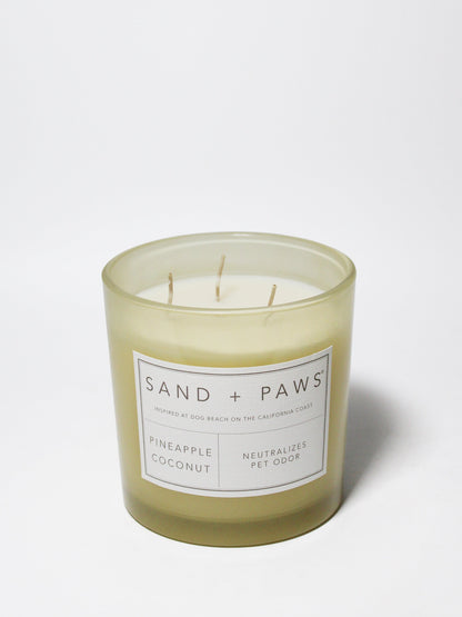 Cozy Sand + Paws Pineapple Coconut 21 oz scented candle