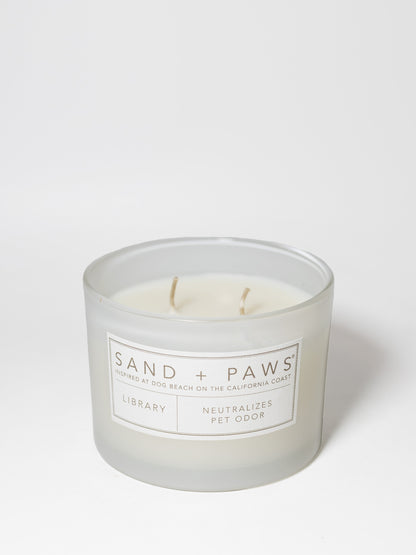 Cozy Sand + Paws Library 12 oz scented candle
