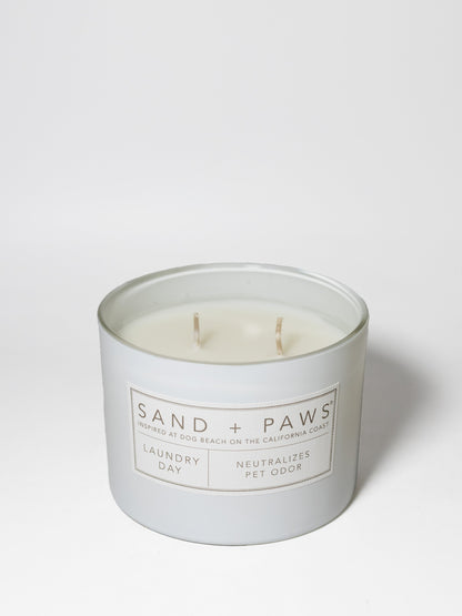 Cozy Sand + Paws Laundry Day 12 oz scented candle