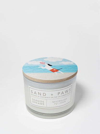 Cozy Sand + Paws Seaside Dreams 12 oz scented candle