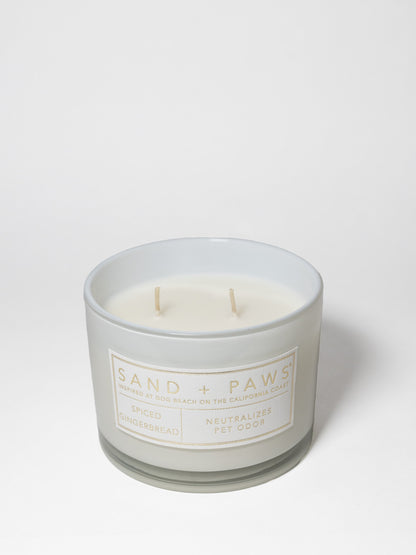 Cozy Sand + Paws Spiced Gingerbread 12 oz scented candle